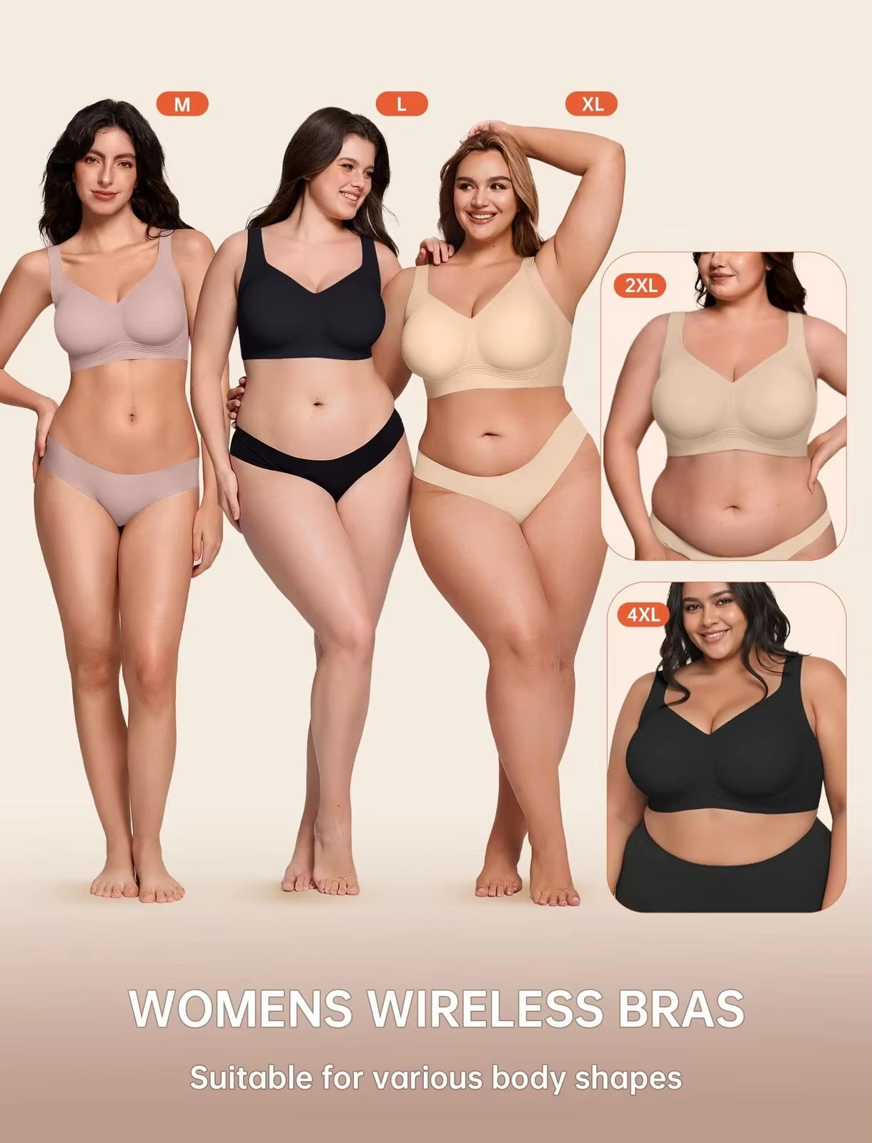 Seamless Push up Bra Women Comfortable Wireless Padded Smoothing Back Invisible Full Coverage Jelly Bra Breathable Bralettes